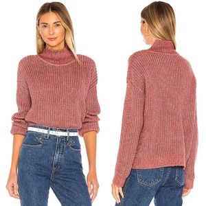 TULAROSA Aubrey Turtleneck Sweater in Tibetan Rose